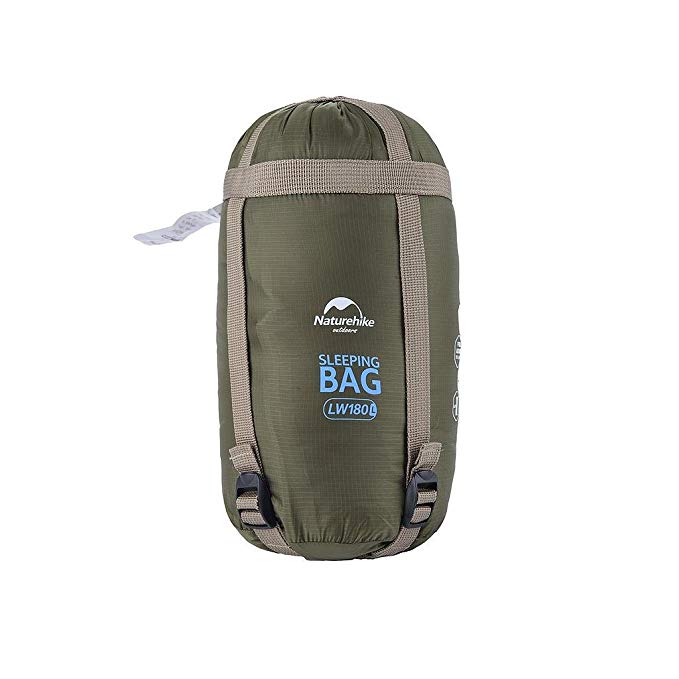 Naturehike Mini Ultralight Envelope Design Sleeping Bag, Soft and Comfortable in Lightweight Breathable Fabric with Compression Sack for Convenient Carry and Storage, Ideal for 3 Seasons Travel Like Backpacking, Camping, Hiking and Other Outdoor Activities