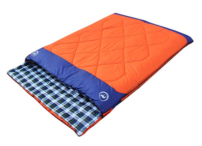 Famous Juggle Double Sleeping Bag & unzipped into 2 individual sleeping bags & Perfect for camping,travel.