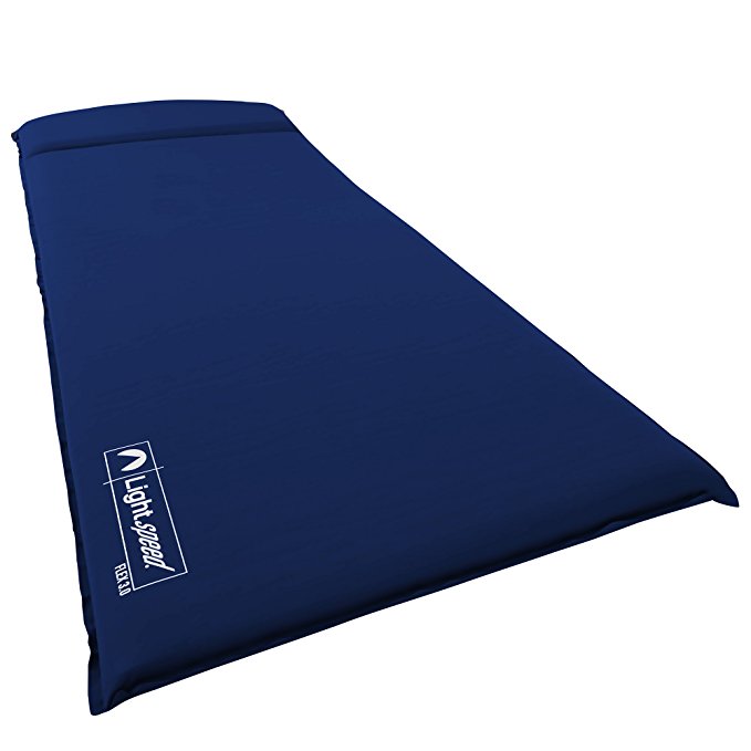 Lightspeed Outdoors XL Super Plush FlexForm Premium Self-Inflating Sleep and Camp Pad