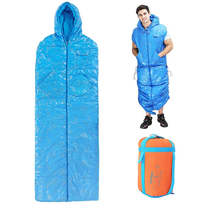 Sleeping Bag – Adjustable Lightweight Portable, Waterproof, Comfort With Compression Sack - Great For 4 Season Traveling, Camping, Hiking, Outdoor Activities & Office