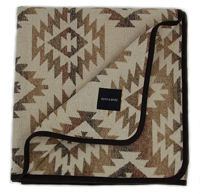 RUTH&BOAZ Outdoor Wool Blend Blanket Ethnic Inka Pattern(N)