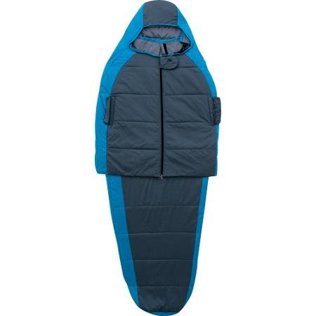 Ozark Trail 10-Degree Adult Thinsulate Wearable Sleeping Bag, Sky Blue/Charcoal