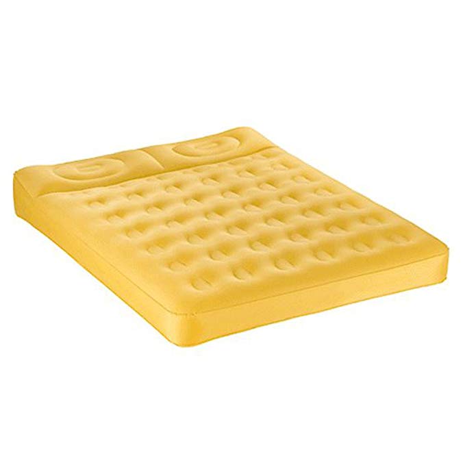 AeroBed Queen Inflatable Air Mattress Camping Bed, Yellow