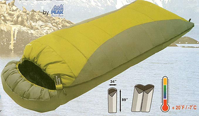 Sleeping Bag: COMFORT LITE Over-Sized 3-Season Rectangular Sleeping Bag with Hood