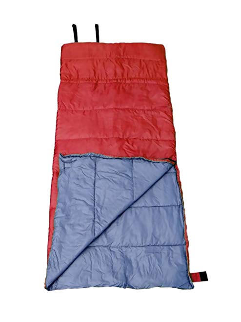 GigaTent Red Camping Sleeping Bag – Ultra Soft and Light, Weatherproof, Flame Resistant – 35 Degree – 3 Season Insulation and Heat Retention – 33”x 75” – Reversible Bag Doubles as Comforter