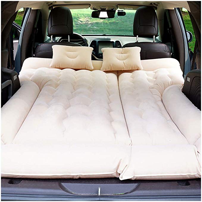 Suicazon Multifunctional Car SUV Minivan Air Mattress Camping Bed, Inflated by Cigarette Lighter with Pump