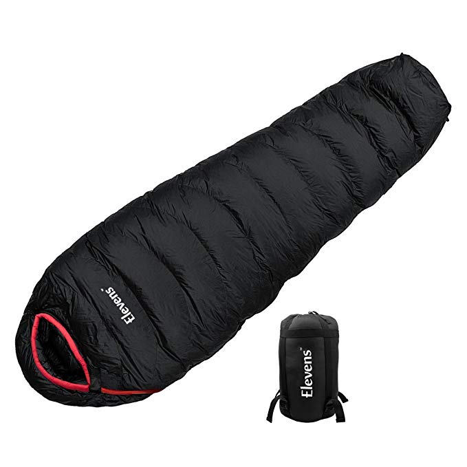 H&A Ultralight Down Sleeping Bag Mummy Shape for Adults Camping Backpacking with Waterproof Compression Stuff Sack