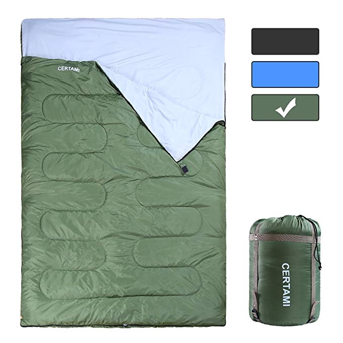 CERTAMI Sleeping Bag -Envelope Lightweight Portable Waterproof,for Adult 3 Season Outdoor Camping Hiking.