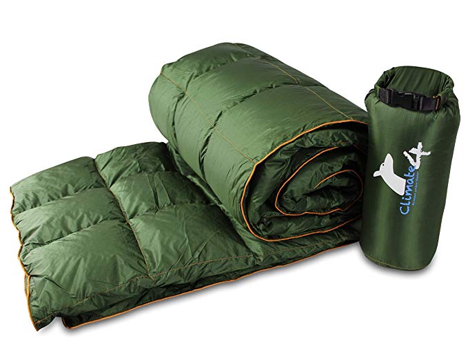 Horizon Hound Down Camping Blanket - Outdoor Lightweight Packable Down Blanket Compact Waterproof and Warm for Camping Hiking Travel - 650 Fill Power