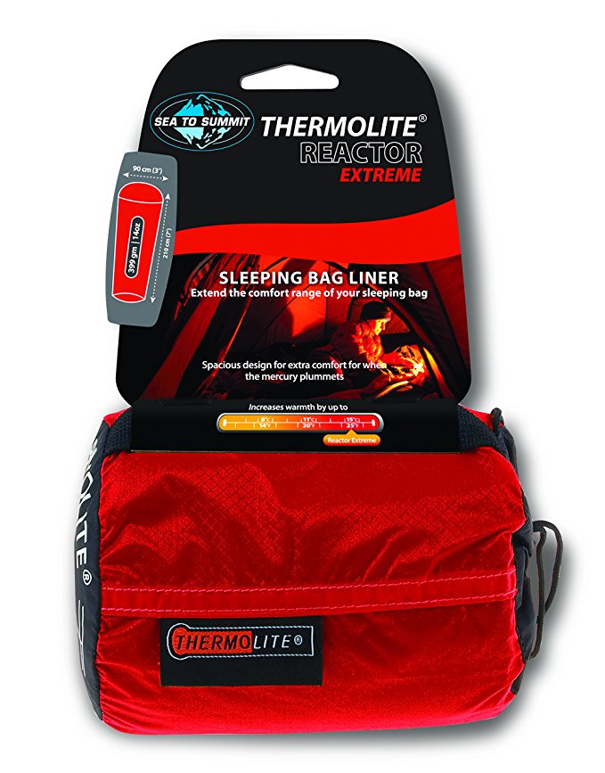 Sea to Summit - Reactor Extreme - Thermolite Mummy Liner, One Size, Red