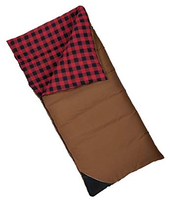 Wenzel Grande Oversize 0-Degree Sleeping Bag (Brown with Plaid Liner)