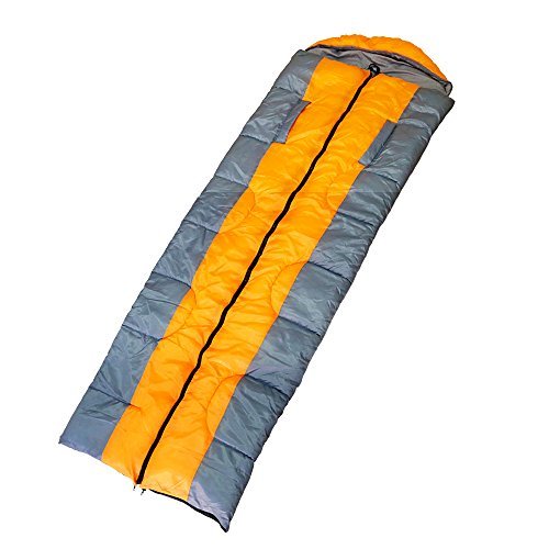 Outdoor Adult Sleeping Bag with Exclusive Outstretch Hands Design, Warm Combinable Design & Envelope Shape Single for Cool-weather Camping, Sports, Hiking, Travelling, Backpacking and Biking