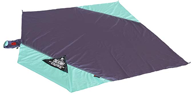 Grand Trunk Parasheet Beach Blanket or Picnic Blanket with Patented Sand Anchor Pockets, Stake Loops, and Attached Stuff Sack | Best Beach Blanket for Outdoors