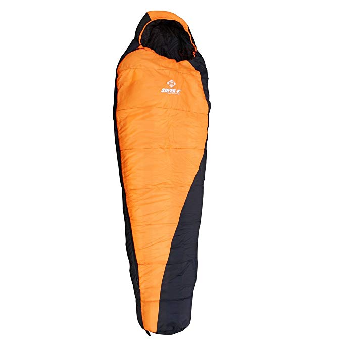Super-K Monmmy Type Outdoor Gear Ultra-Light Winter Sleeping Bag with Bag for Camping Hiking
