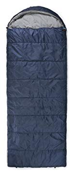 Trailside Sundowner 3 Hooded Rectangular Synthetic 14-Degree Sleeping Bag, Blue