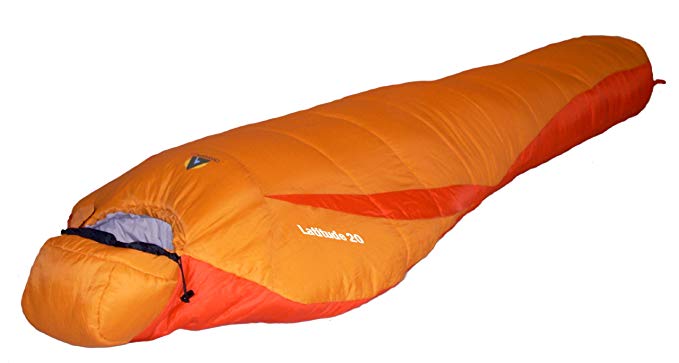 Alpinizmo High Peak USA Latitude 20 Sleeping Bag, Orange