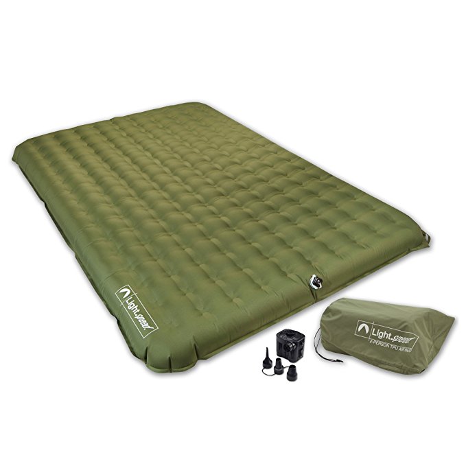 Lightspeed Outdoors 2 Person PVC-Free Air Bed Mattress for Camping and Travel