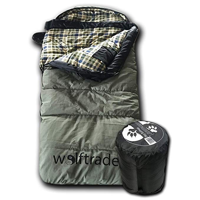 Wolftraders KidCanvas +0 Degree Premium Canvas Oversized Kid's Sleeping Bag