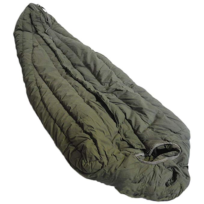Very Warm Thick Old School Military US Army SUBZERO Extreme Cold Weather ECW Down OD Green SLEEPING BAG by US Goverment GI USGI