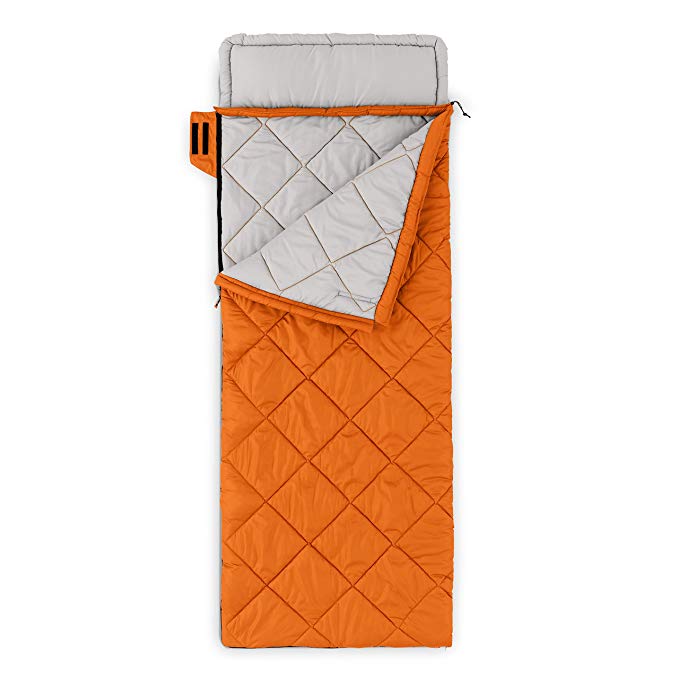 CORE Equipment 30 Deg Classic Rectangle Sleeping Bag, Orange
